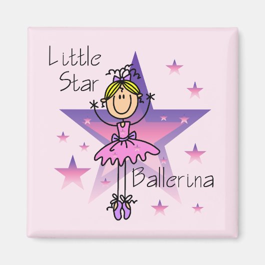 Little Star Ballerina - Blond Hair Magneet (Voorkant)