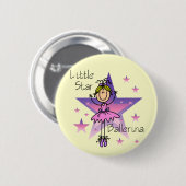 Little Star Ballerina - Blond Hair Ronde Button 5,7 Cm (Voorkant /achterkant)