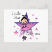 Little Star Ballerina - Brown Hair Briefkaart (Voorkant)