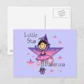 Little Star Ballerina - Brown Hair Briefkaart (Voorkant / Achterkant)