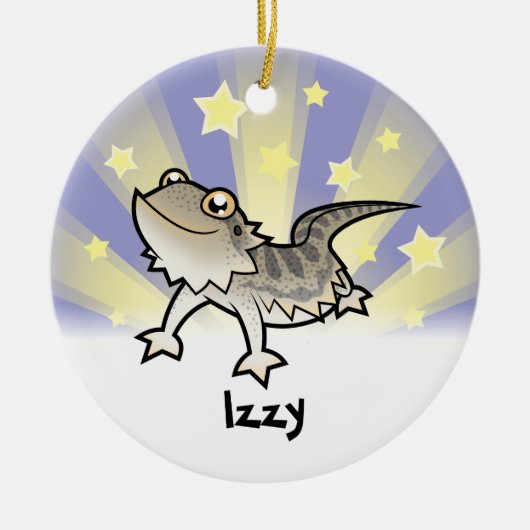 Little Star Bearded Dragon/Rankins Dragon Keramisch Ornament (Voorkant)