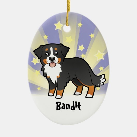 Little Star Bernese Mountain Dog Keramisch Ornament (Voorkant)