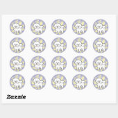 Little Star Bichon Frise Ronde Sticker (Vel)