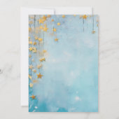 Little Star blauw baby shower Kaart (Achterkant)