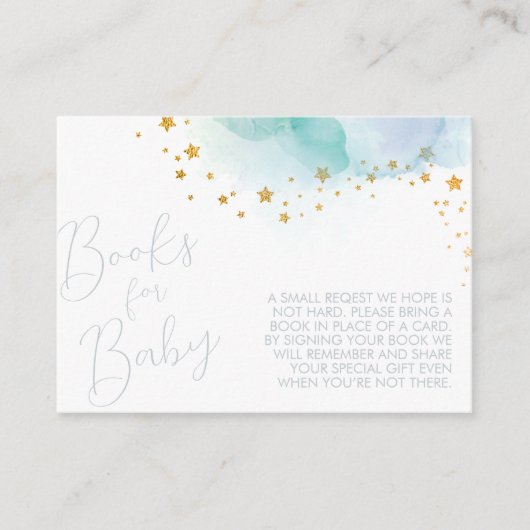 Little Star Blue Waterverf Books for Baby Informatiekaartje (Voorkant)