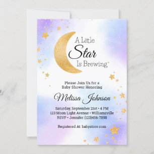 Little Star Brewing Himmelse Baby Shower Kaart