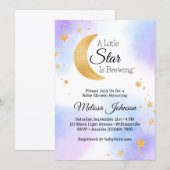 Little Star Brewing Himmelse Baby Shower Kaart (Voorkant / Achterkant)