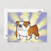 Little Star Bulldog Briefkaart (Voorkant / Achterkant)
