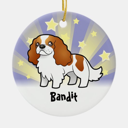 Little Star Cavalier King Charles Spaniel Keramisch Ornament (Voorkant)