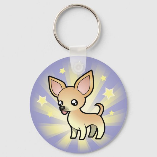 Little Star Chihuahua (gladde jas) Sleutelhanger (Voorkant)