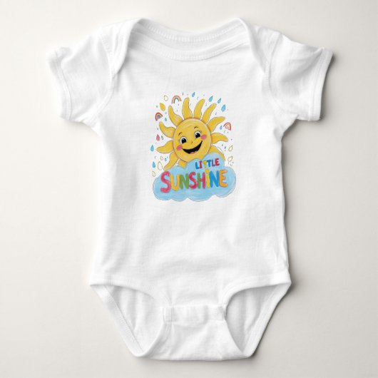 Little Star Crayon stijl kussen en kroon Romper (Voorkant)