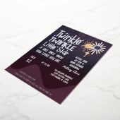 Little Star Cute Gender Neutral Whimsical Folie Uitnodiging (Gedraaid)