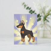 Little Star Doberman Pinscher Briefkaart (Staand voorkant)