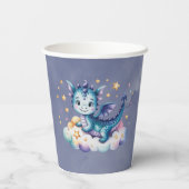 Little Star Dragon Boy Baby shower Papieren Bekers (Achterkant)