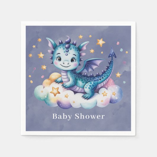 Little Star Dragon Boy Baby shower Servet (Voorkant)