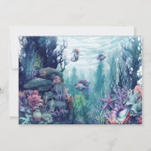 Little Star Elegant Ocean Starfish Baby shower Kaart (Achterkant)