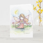 Little Star Fairy Wenskaart Kaart (Gele Bloem)