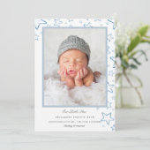 Little Star geboorte aankondiging (Staand voorkant)