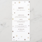 Little Star Gender Neutraal Baby shower Menu (Voorkant)
