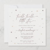 Little Star Gender Neutral Baby shower Square Invi Kaart (Voorkant)