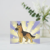 Little Star German Shepherd Briefkaart (Staand voorkant)