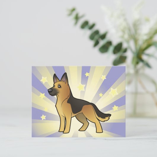 Little Star German Shepherd Briefkaart (Staand voorkant)