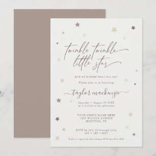 Little Star Geslachtsneutrale Babyshower Uitnodigi Kaart