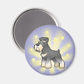 Little Star Giant/Standard/Miniature Schnauzer Magneet (Voorkant / Achterkant)