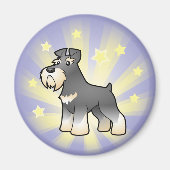 Little Star Giant/Standard/Miniature Schnauzer Magneet (Voorkant)