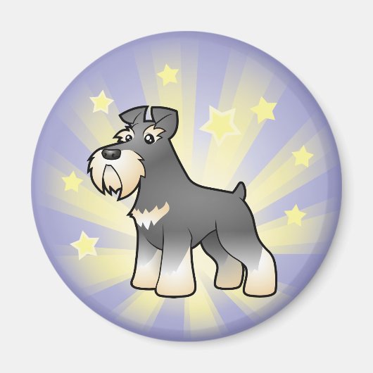 Little Star Giant/Standard/Miniature Schnauzer Magneet (Voorkant)