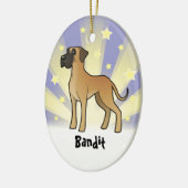 Little Star Great Dane Keramisch Ornament (Links)