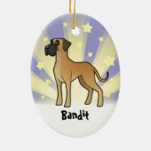 Little Star Great Dane Keramisch Ornament (Achterkant)