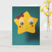 Little Star Greeting Card Kaart (Gele Bloem)