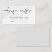 Little Star Grey Baby shower Diaper Raffle Informatiekaartje (Voorkant / Achterkant)