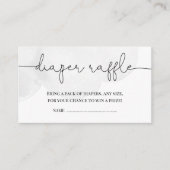 Little Star Grey Baby shower Diaper Raffle Informatiekaartje (Voorkant)