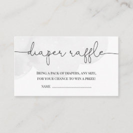 Little Star Grey Baby shower Diaper Raffle Informatiekaartje