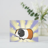 Little Star Guinee Pig (glad haar) Briefkaart (Staand voorkant)