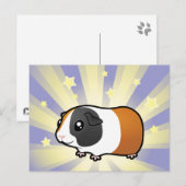 Little Star Guinee Pig (glad haar) Briefkaart (Voorkant / Achterkant)