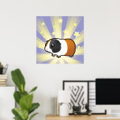 Little Star Guinee Pig (glad haar) Poster (Thuiskantoor)