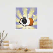 Little Star Guinee Pig (glad haar) Poster (Keuken)