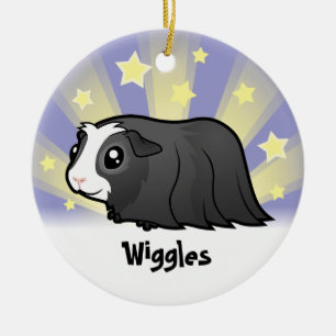 Little Star Guinee Pig (lang haar) Keramisch Ornament