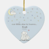 Little Star in Heaven Schattige Verlies van Kind K Keramisch Ornament (Achterkant)