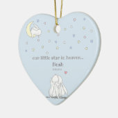 Little Star in Heaven Schattige Verlies van Kind K Keramisch Ornament (Links)