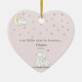 Little Star in Heaven Schattige Verlies van Kind M Keramisch Ornament (Voorkant)