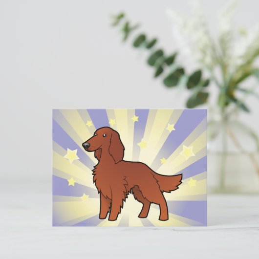 Little Star Irish / English / Gordon / R&W Setter Briefkaart (Staand voorkant)