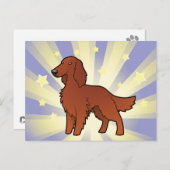 Little Star Irish / English / Gordon / R&W Setter Briefkaart (Voorkant / Achterkant)