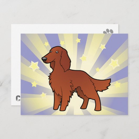 Little Star Irish / English / Gordon / R&W Setter Briefkaart (Voorkant / Achterkant)