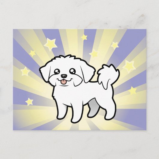 Little Star Maltese (puppy cut) Briefkaart (Voorkant)
