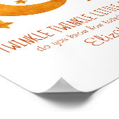 Little Star Name Moon & Star Waterverf Whimsical Poster (Hoek)