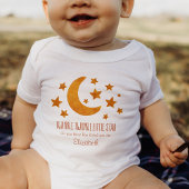 Little Star Name Moon & Star Waterverf Whimsical Romper